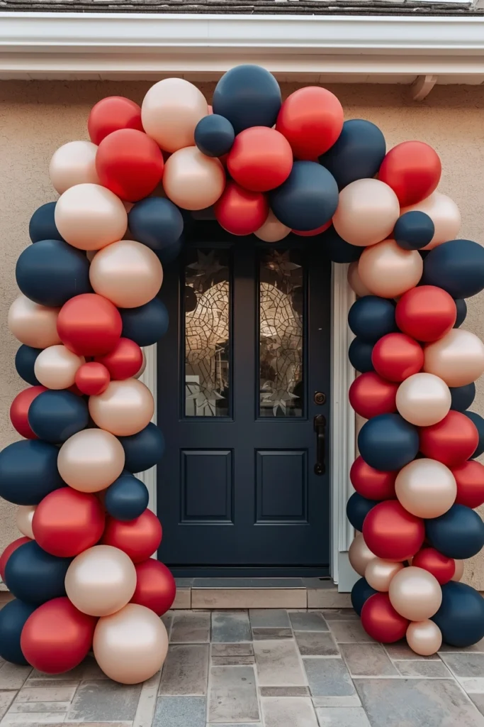 Sculptural Balloon Installation in Muted Tones