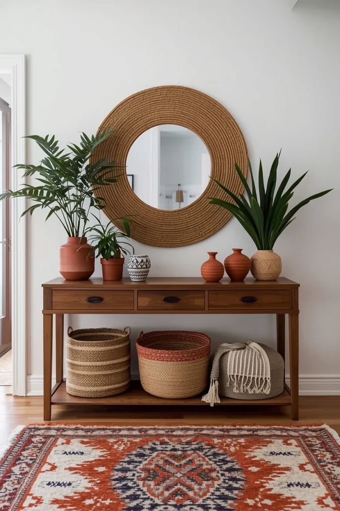 Boho Layered Texture Entryway