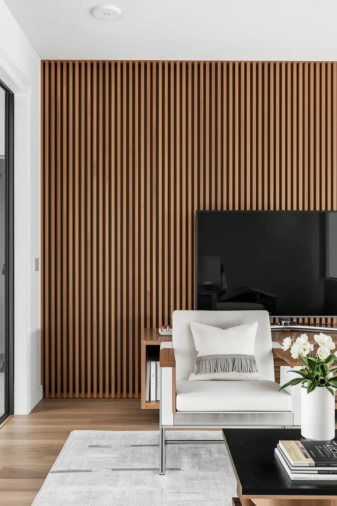 DIY Slat Wood Feature Wall