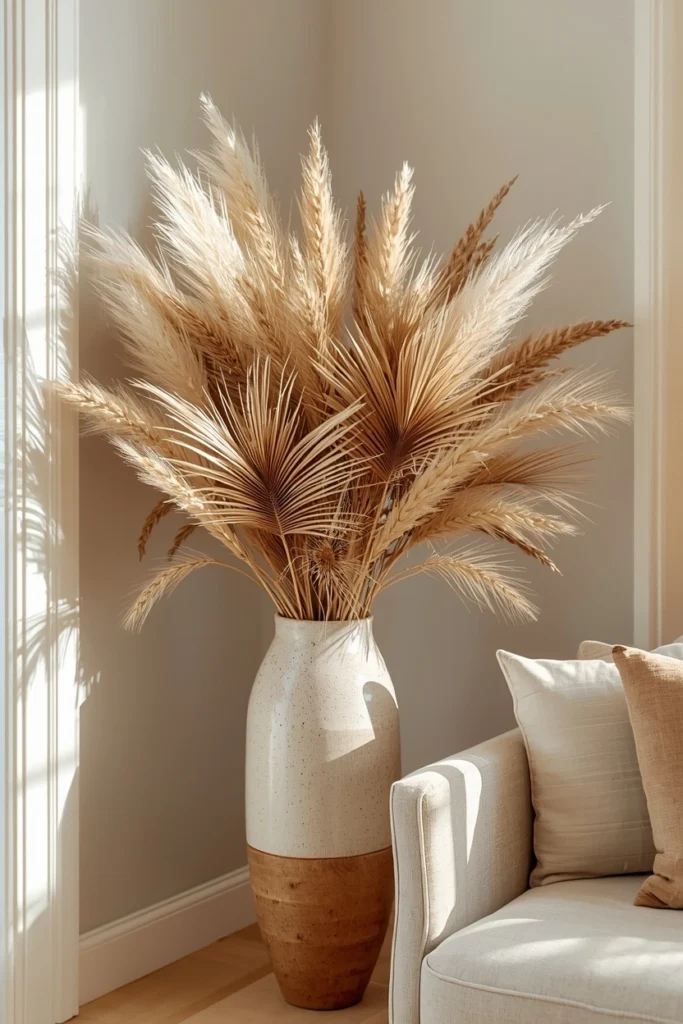 Dried Floral Sculptural Display