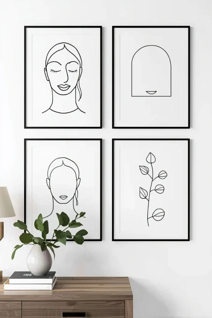 Framed Minimal Line Art Prints