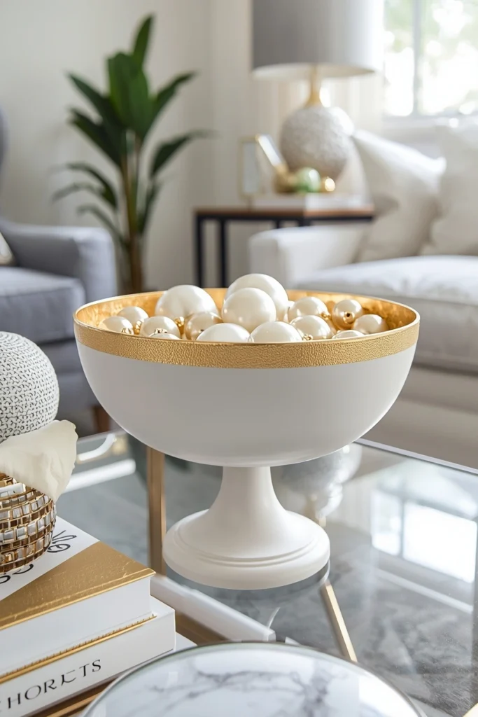 Gold Accent Pedestal Bowl