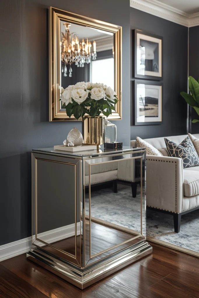 Mirrored Glam Pedestal
