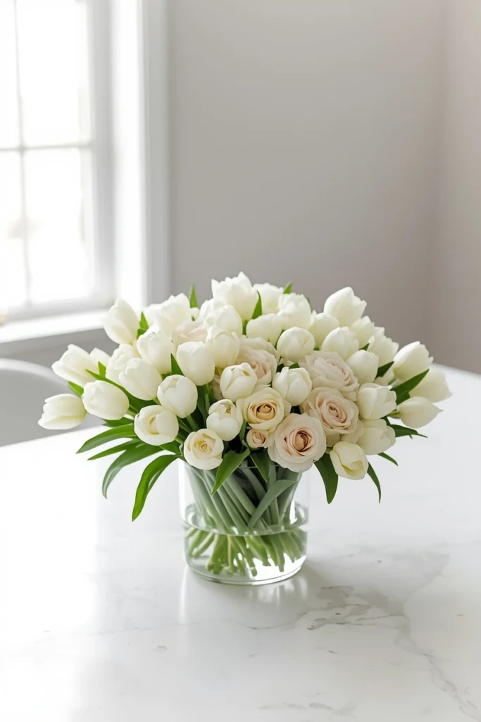 Monochrome Floral Cluster