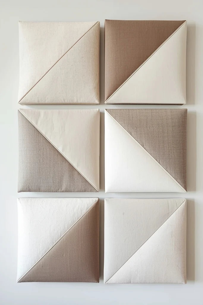 Quilted Geometric Fabric Blocks
