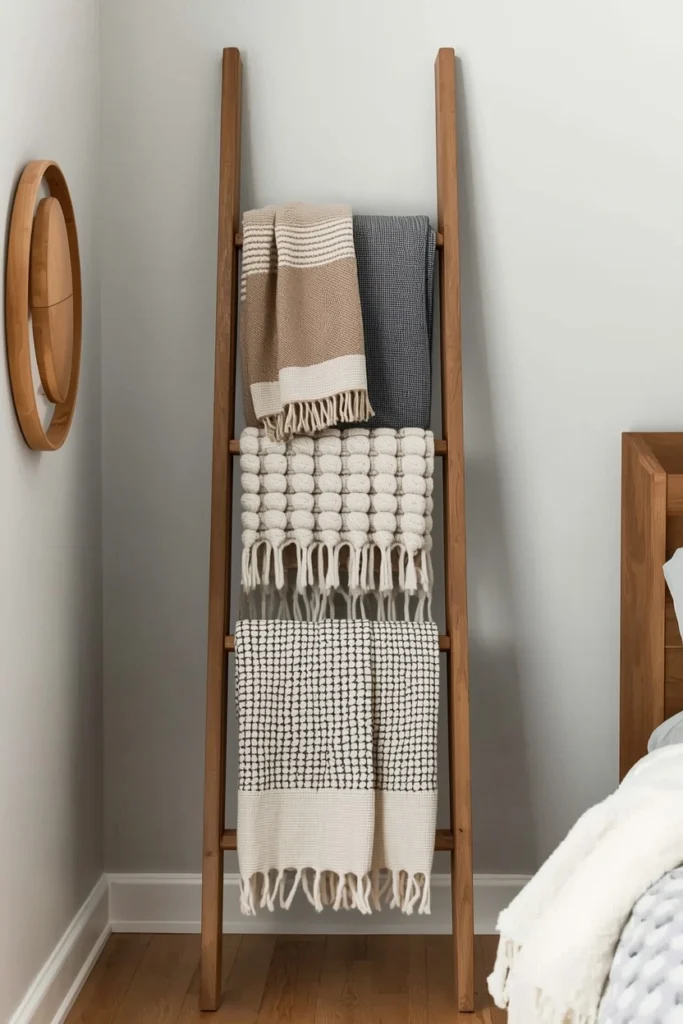 Throw Blanket Ladder for Texture