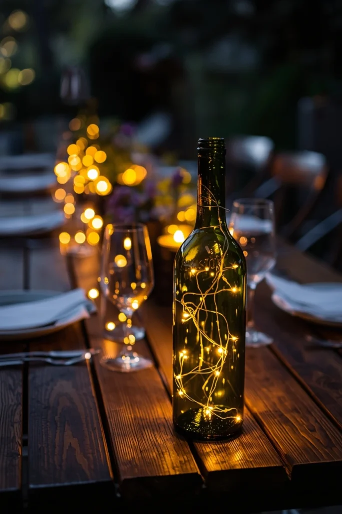 Wine Bottle Lantern