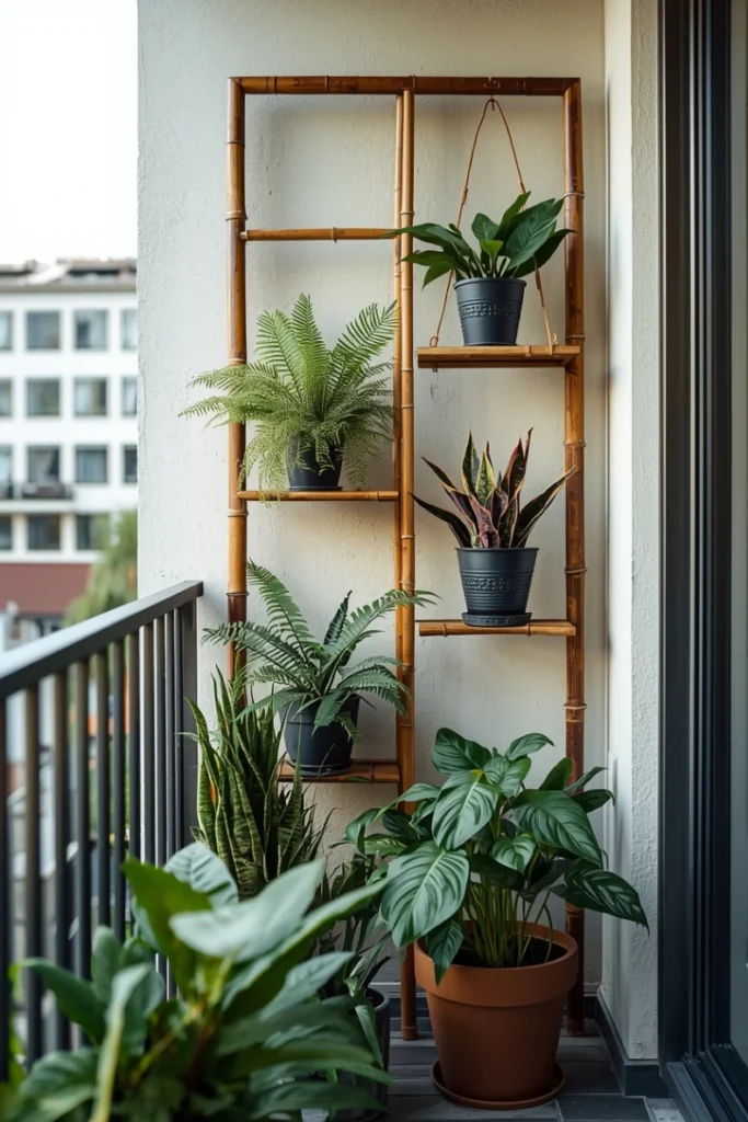Bamboo Frame Vertical Garden