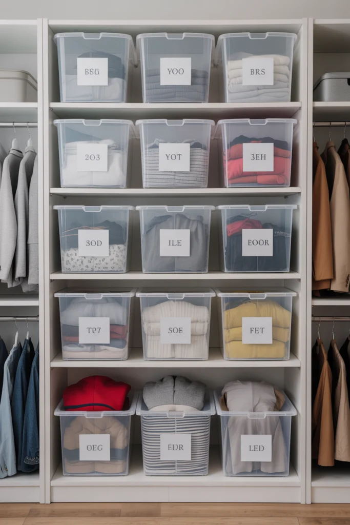 Clear Storage Bins for Seasonal Items