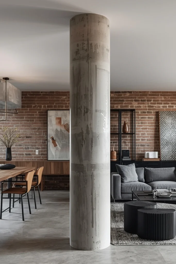 Industrial Concrete Texture Column