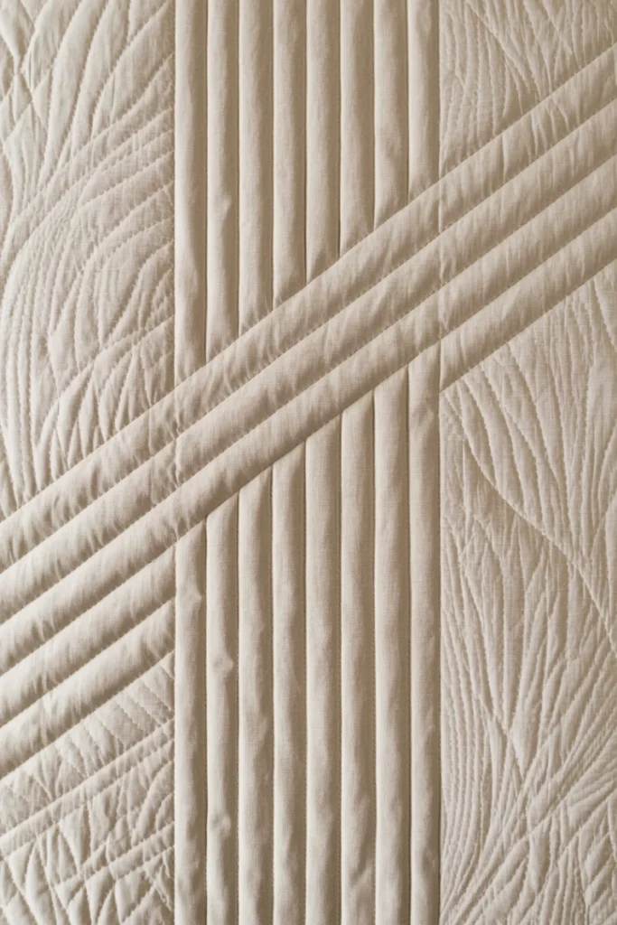 Linear Stitch Emphasis Quilt
