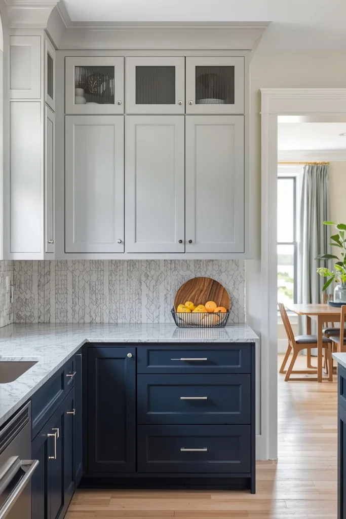 Navy and Light Gray Combination