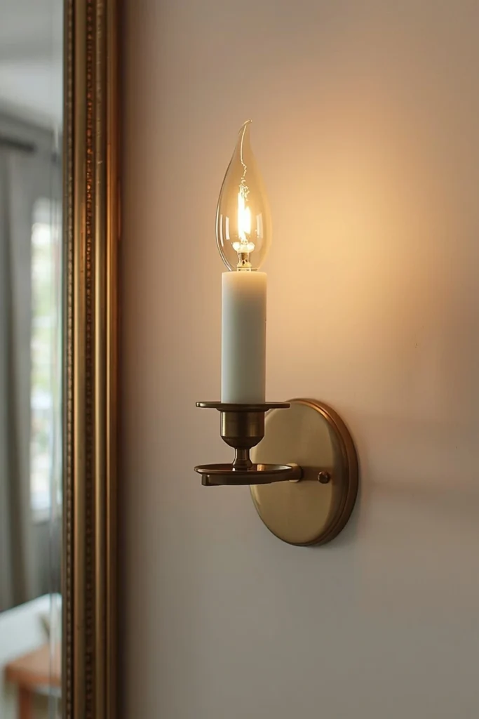 Vintage-Inspired Candle Style Sconce