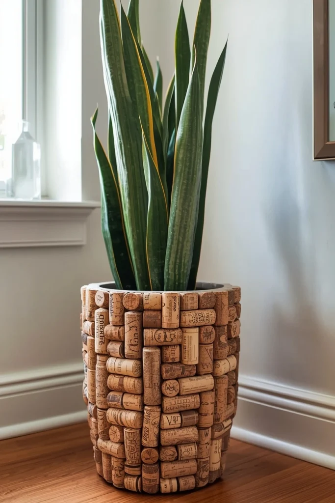 Wine Cork Planter Wrap