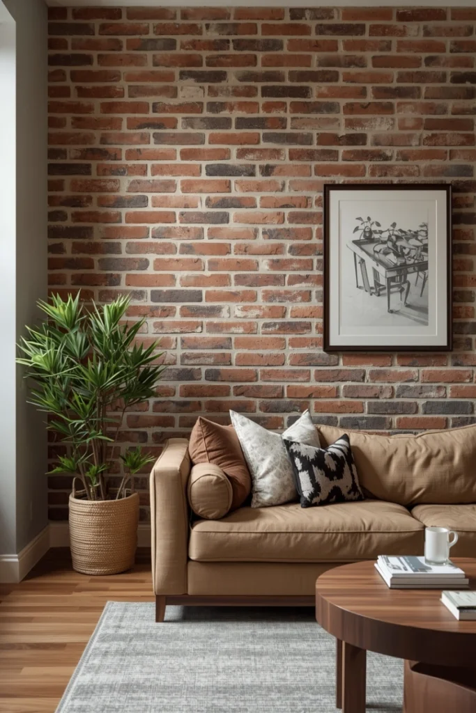Brick or Faux Brick Wall