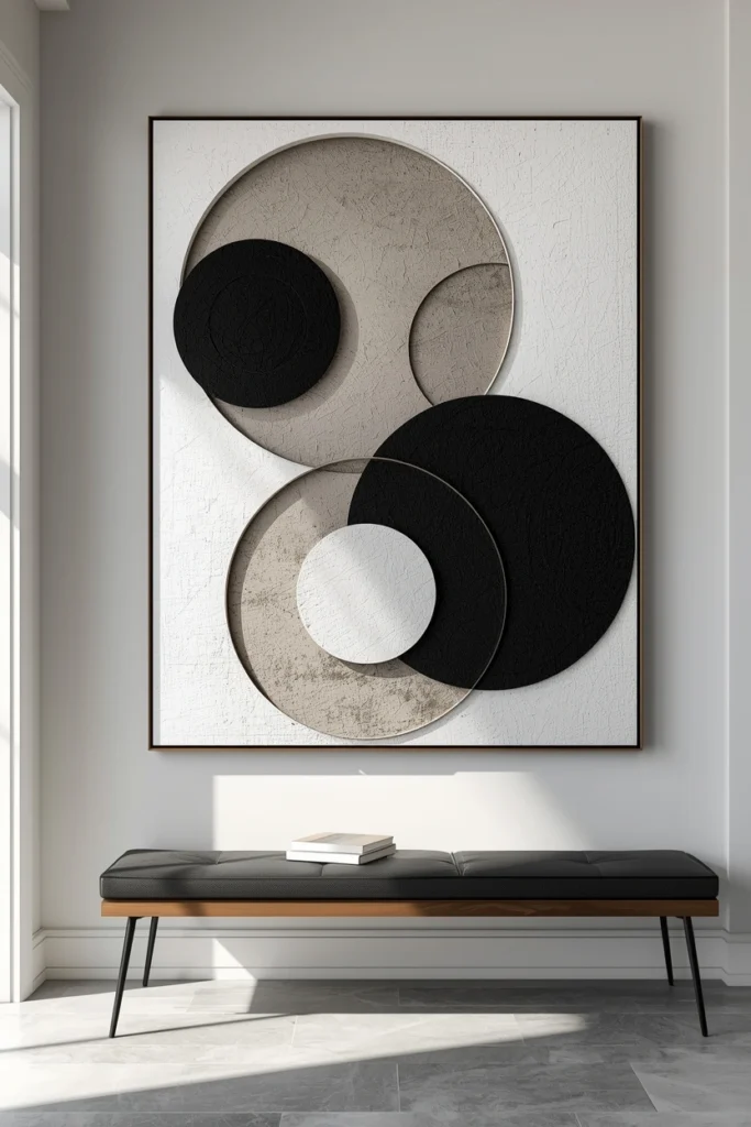Circular Relief Canvas Composition