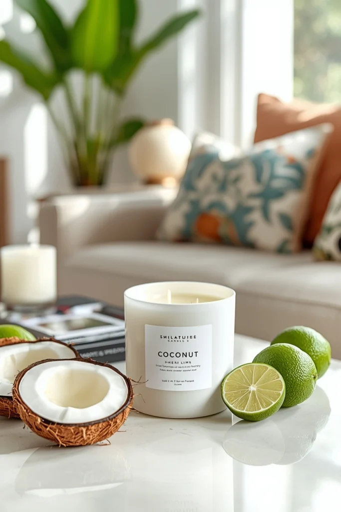 Coconut Lime Tropical Candle