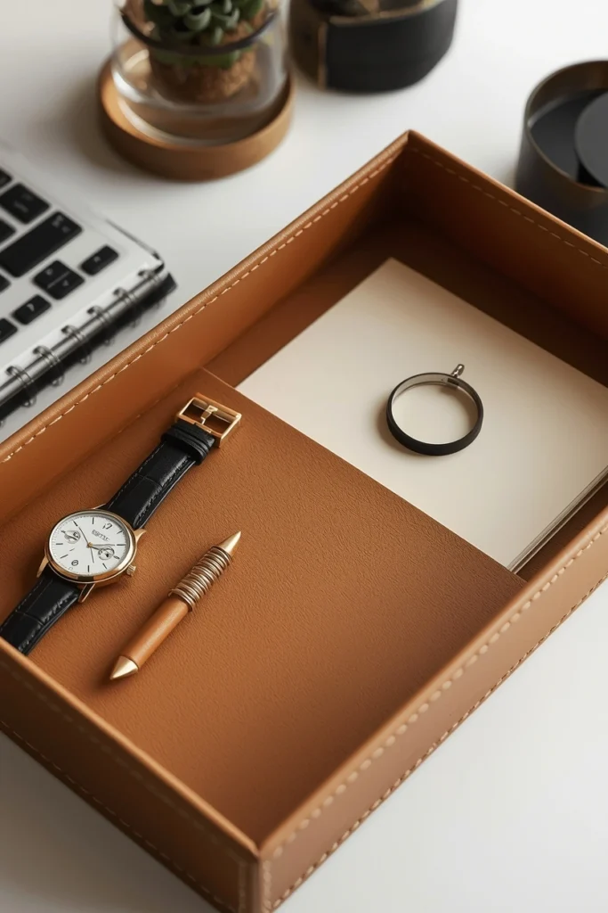 Leather Wrapped Tray