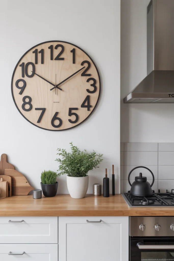 Oversized Wall Clock with Minimalist Design