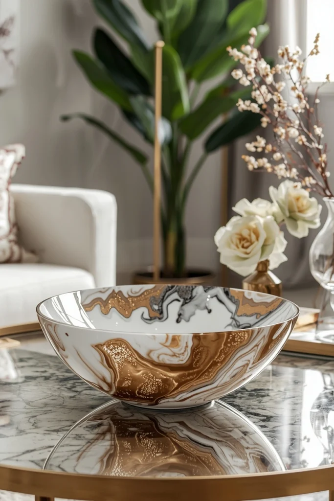 Resin Art Statement Bowl