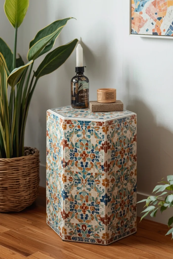Tiled Mosaic Pedestal