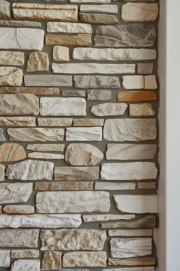Faux Stone Using Textured Paint Rollers
