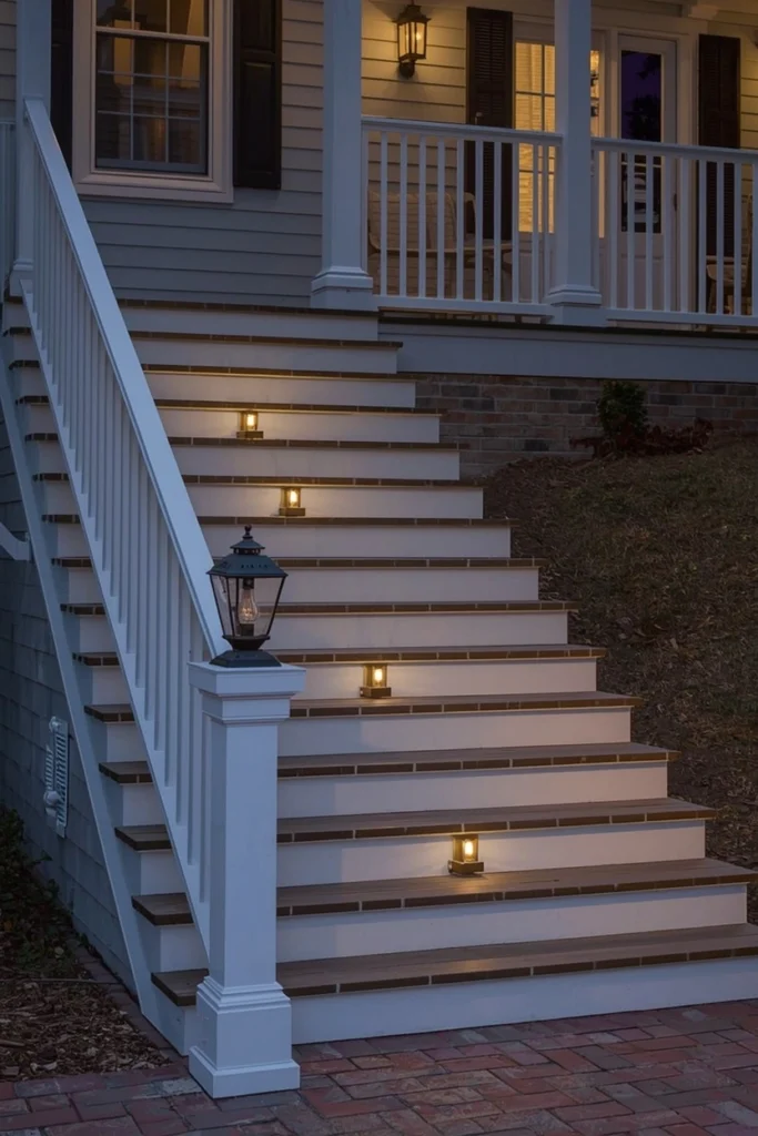 Lantern-Style Stair Lighting