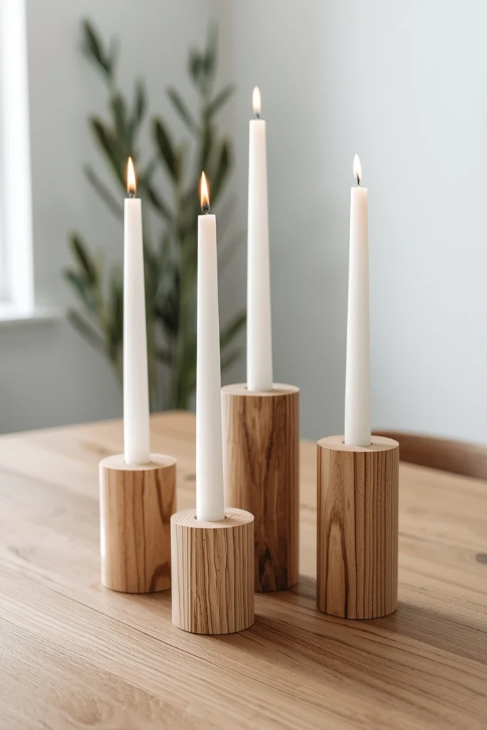 Minimal Wooden Candle Holders