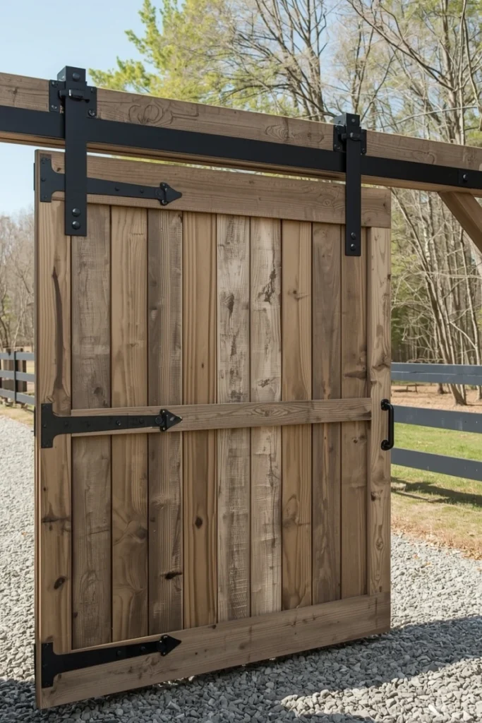 Rustic Sliding Barn-Style Gate