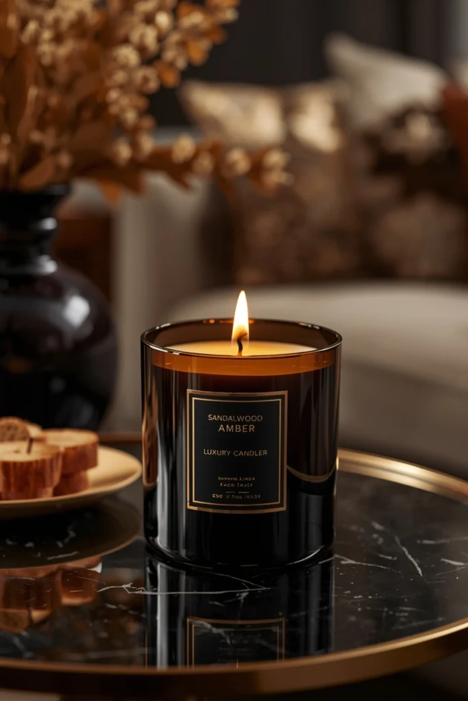 Sandalwood Amber Luxury Candle
