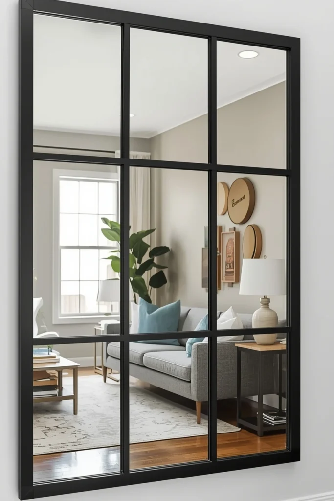 Window Pane Mirror Design
