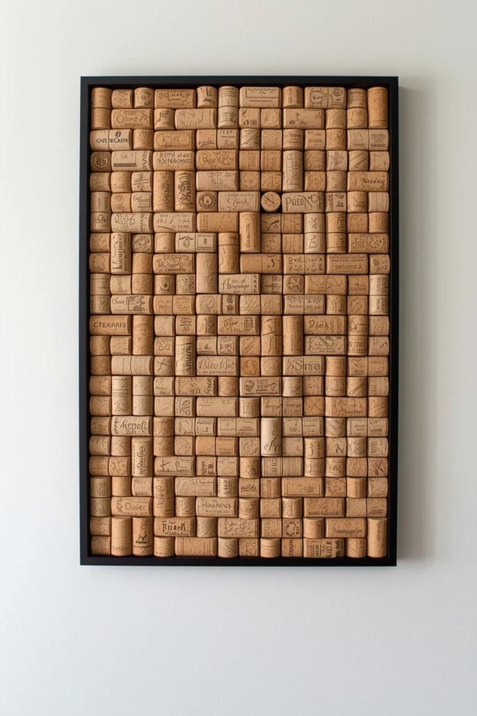 Wine Cork Bulletin Board Grid