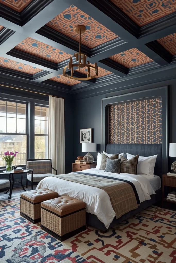 Bold Painted Ceiling Feature