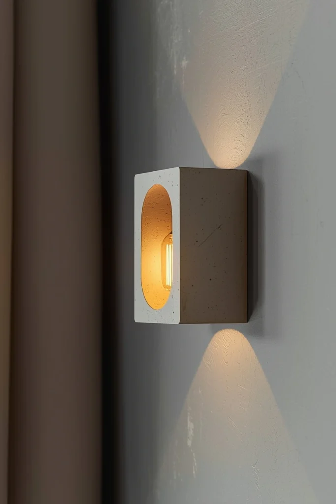 Concrete Minimalist Sconce