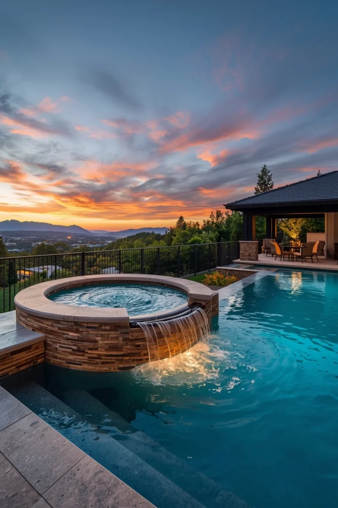 Infinity Pool and Jacuzzi Combo