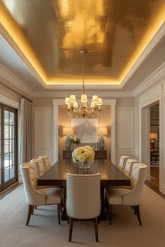 Metallic Accent Ceiling