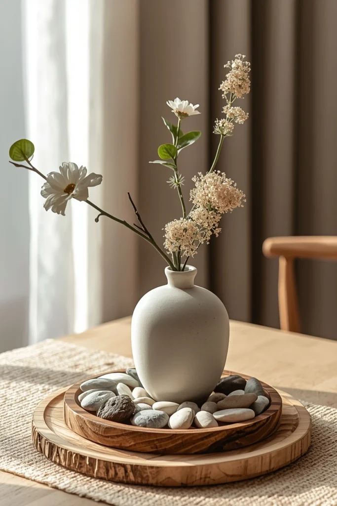 Nature-Inspired Stone and Wood Pairing