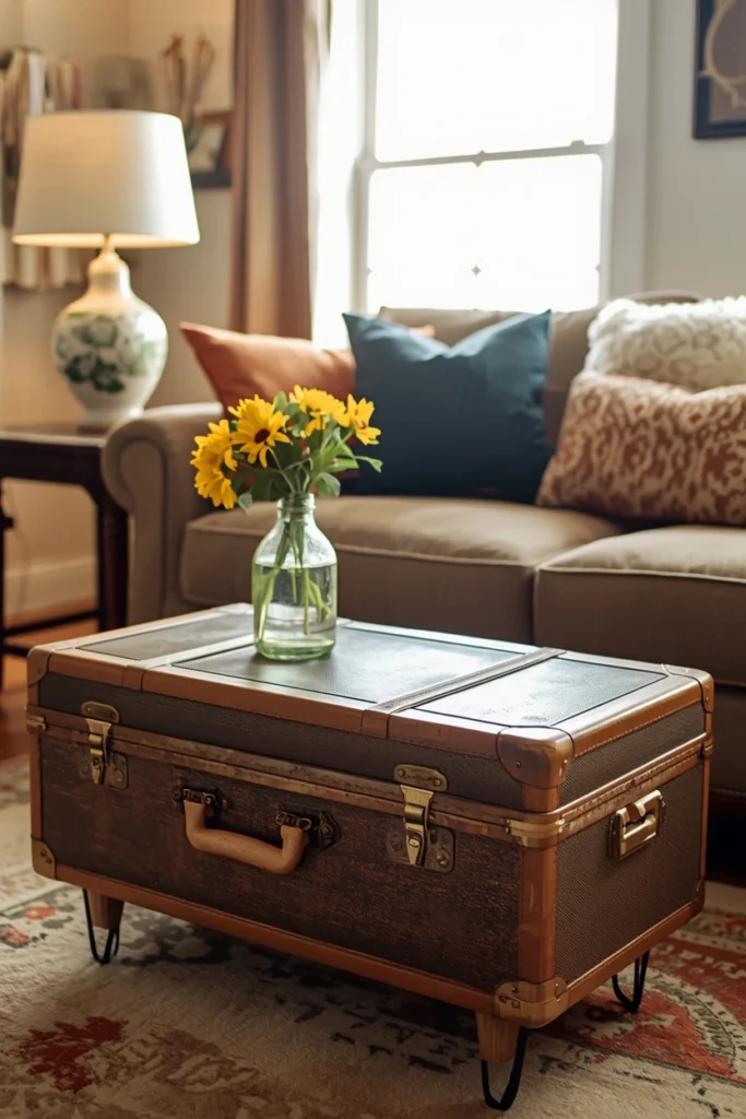 Upcycled Vintage Suitcase Table