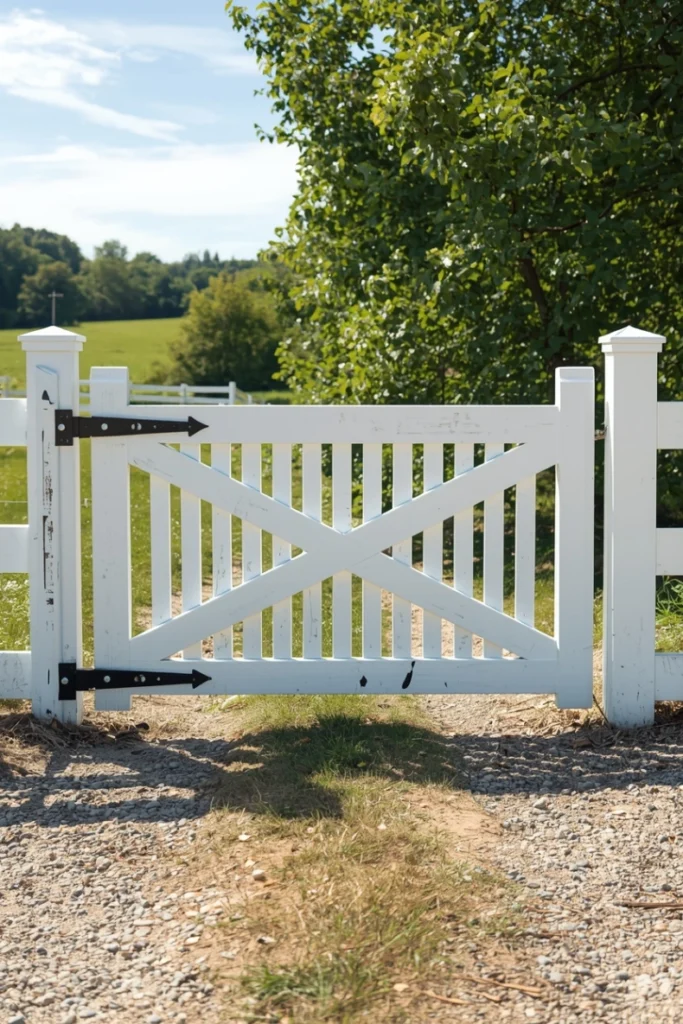 White Painted Farm Gate