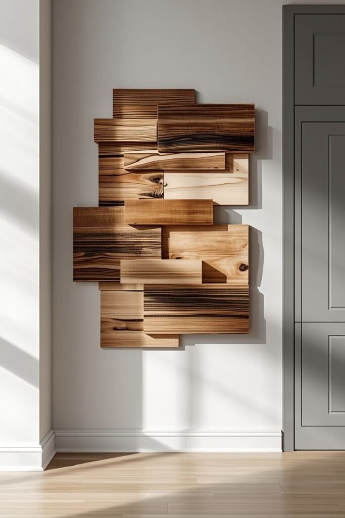 Abstract Wooden Block Art