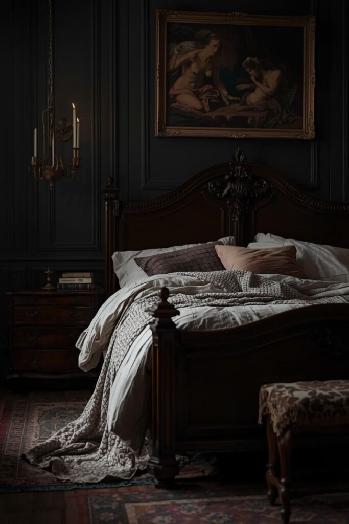 Add a Vintage Wooden Bed Frame