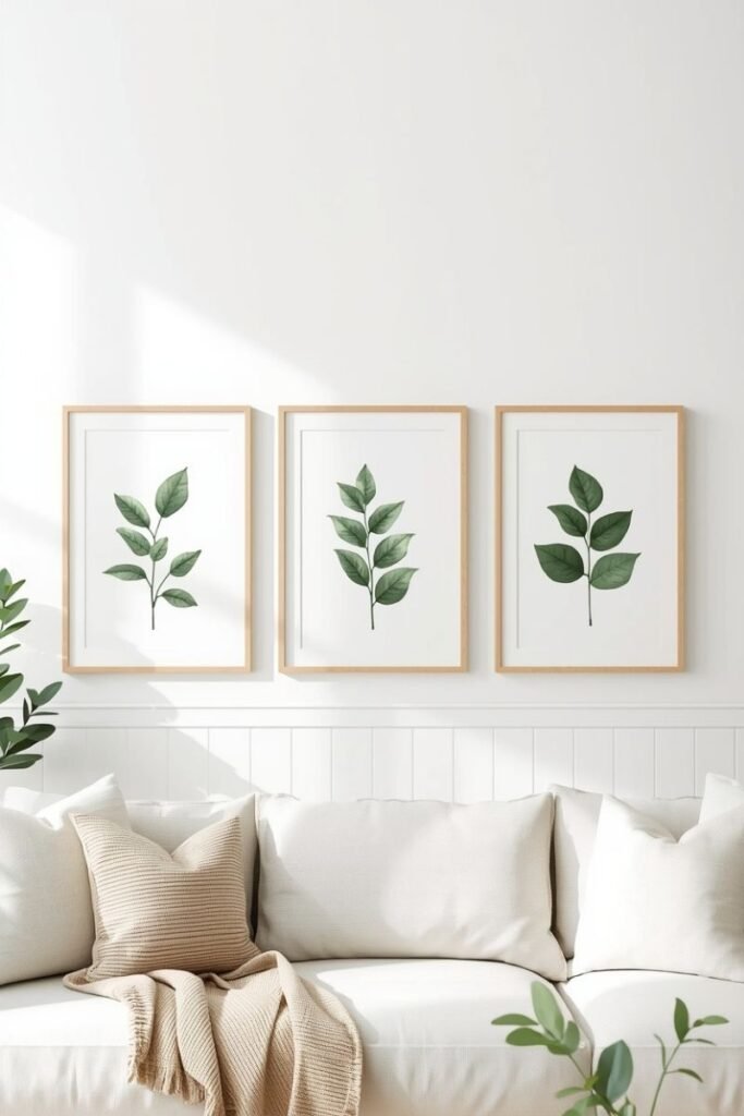 Botanical Print Fabric in Minimal Frames