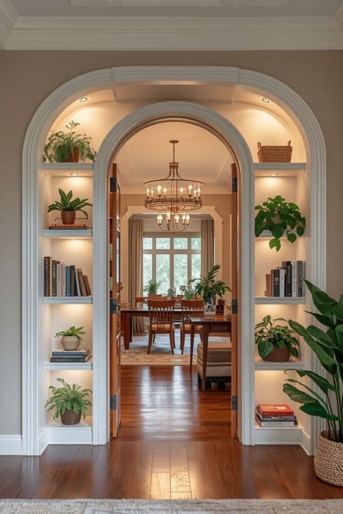 Built In Shelf Archway