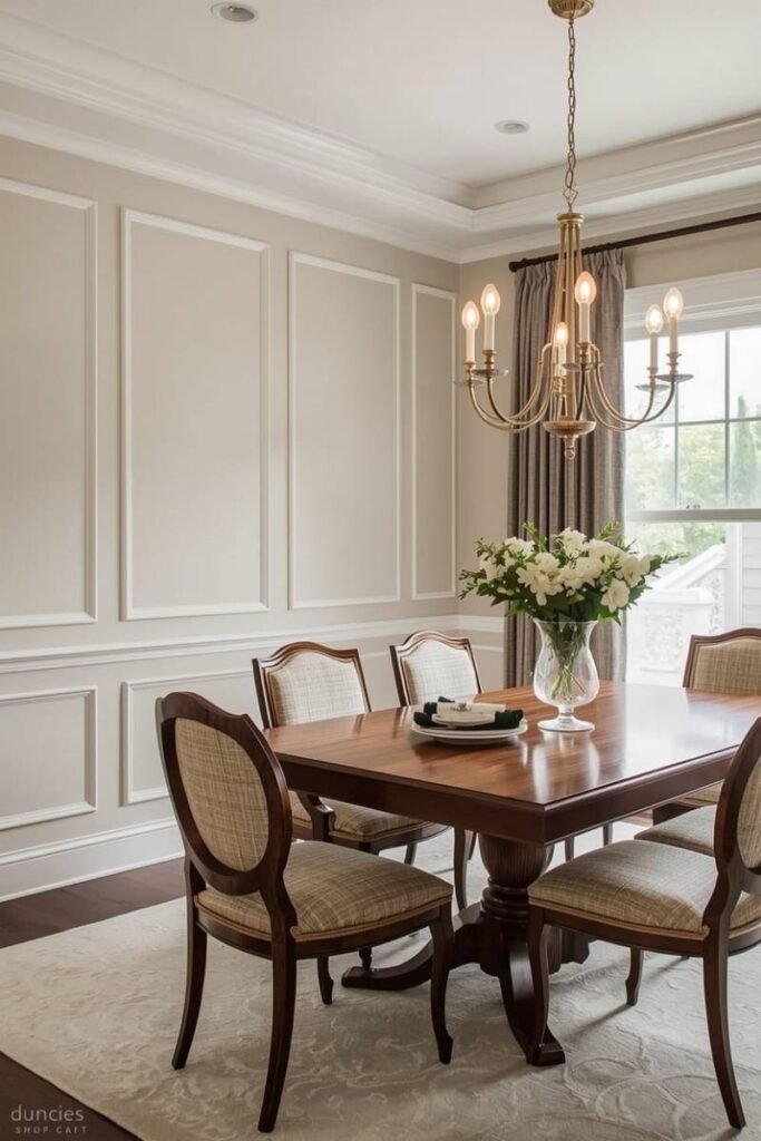 Chair Rail with Decorative Panels