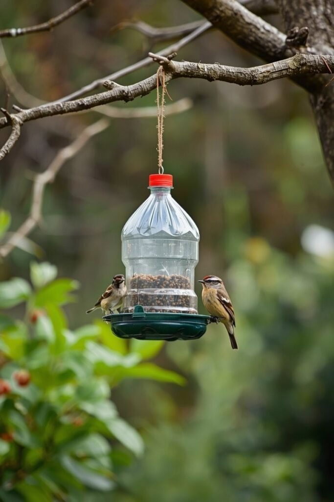 DIY Bird Feeder from Recycled Bottles