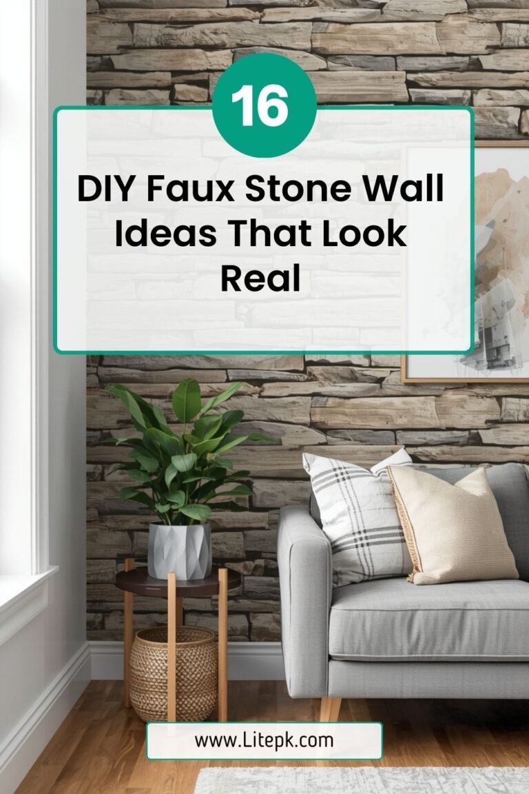 16 DIY Faux Stone Wall Ideas That Look Real