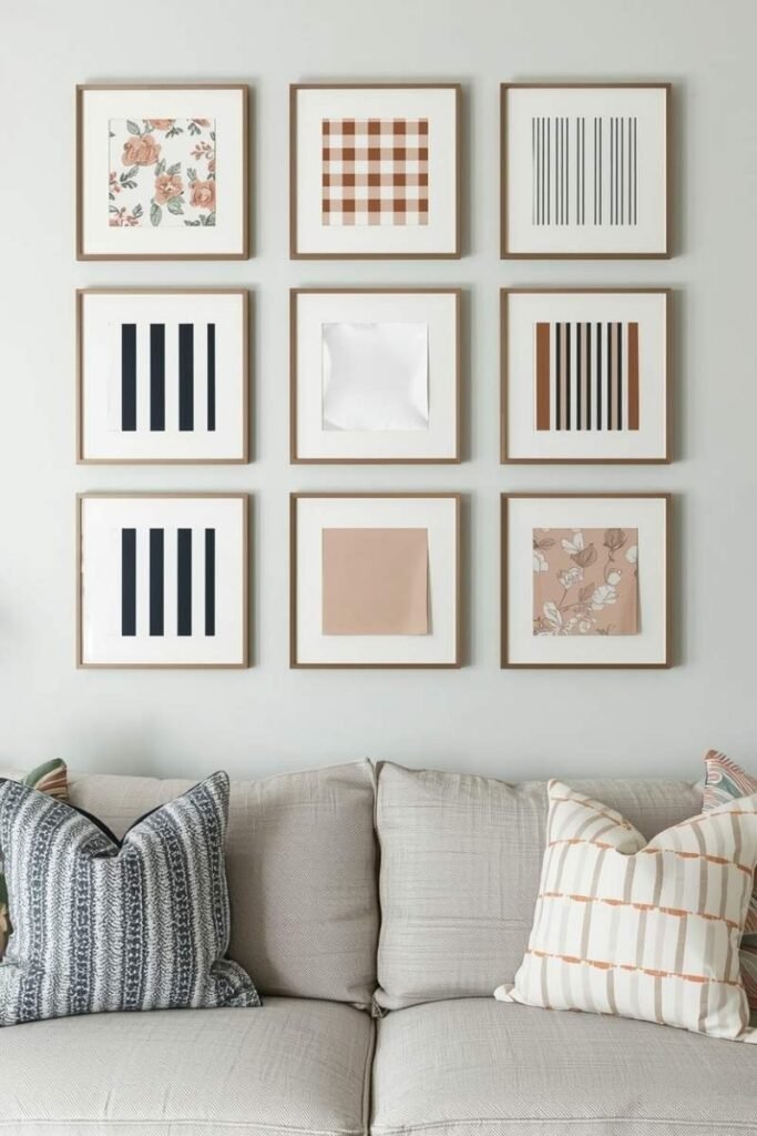 Fabric Samples Gallery Wall