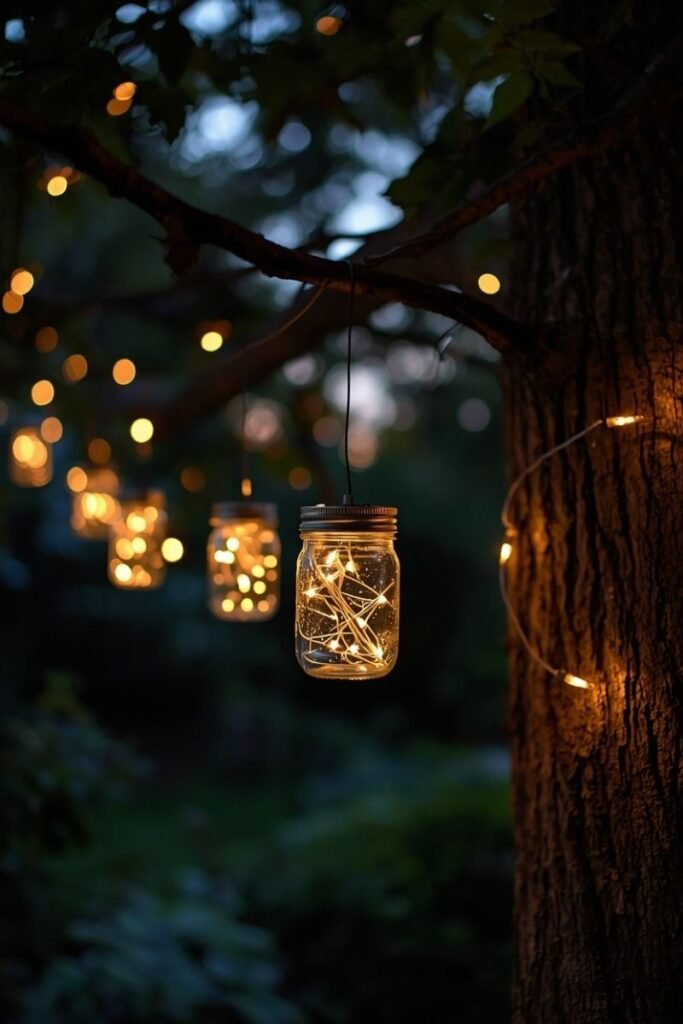 Hanging Mason Jar Lights
