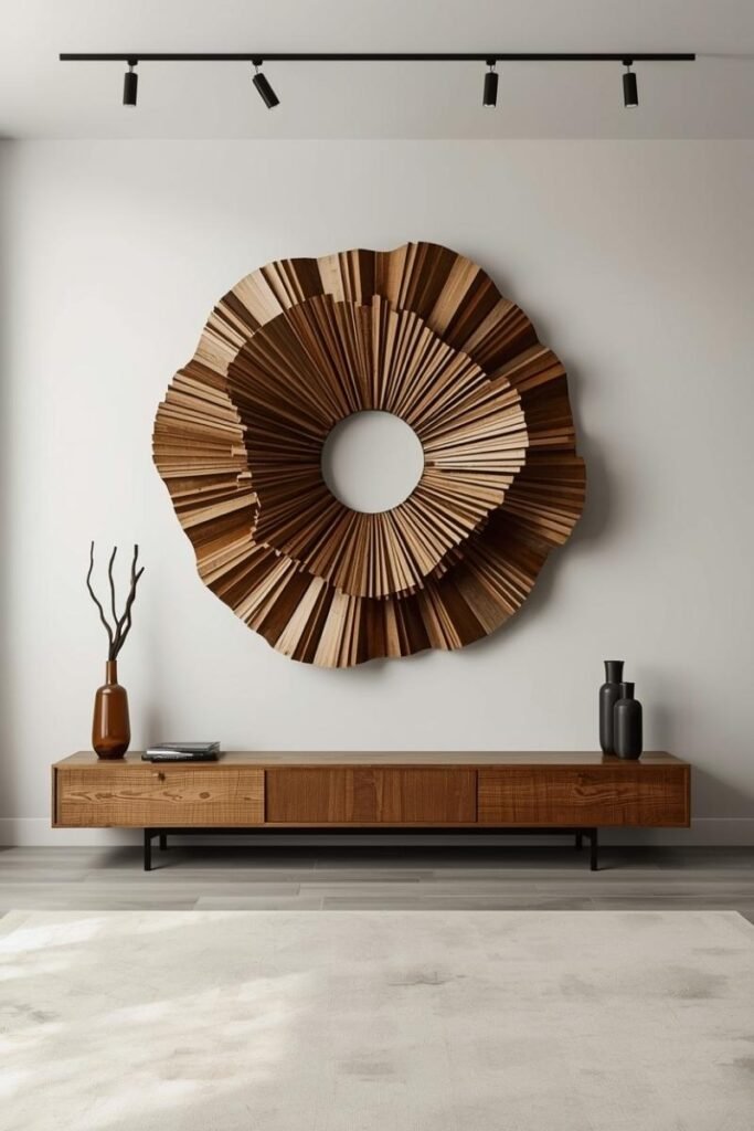 Large Statement Wooden Wall Sculpture