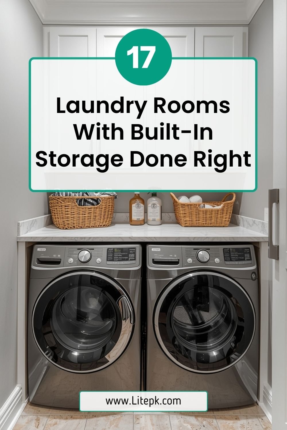 17 Laundry Rooms With Built-In Storage Done Right